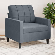 Fauteuil 77x77x80 cm fluweel donkergrijs