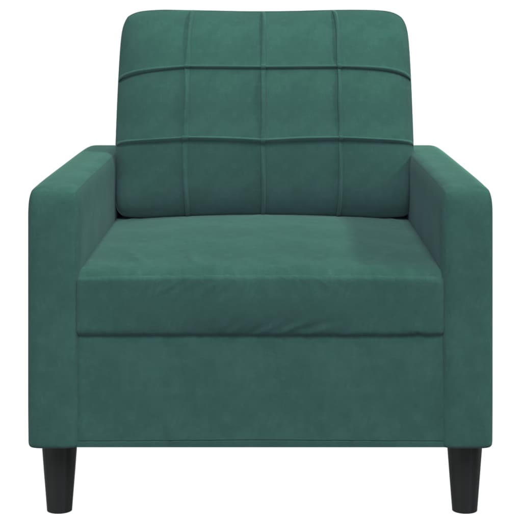 Fauteuil 60 cm fluweel donkergroen