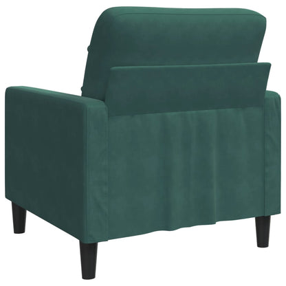 Fauteuil 60 cm fluweel donkergroen