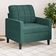 Fauteuil 60 cm fluweel donkergroen 77x77x80 cm