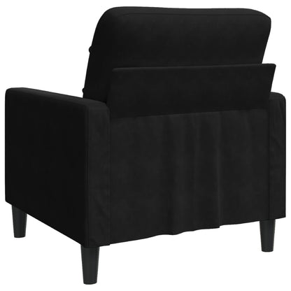 Fauteuil 60 cm fluweel zwart