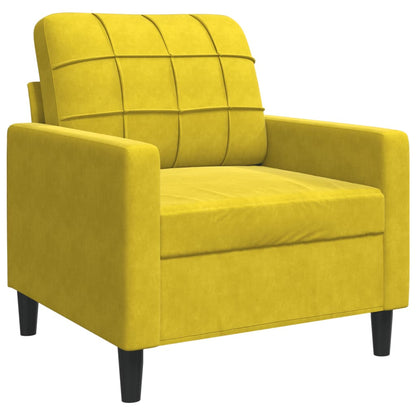 Fauteuil 60 cm fluweel geel