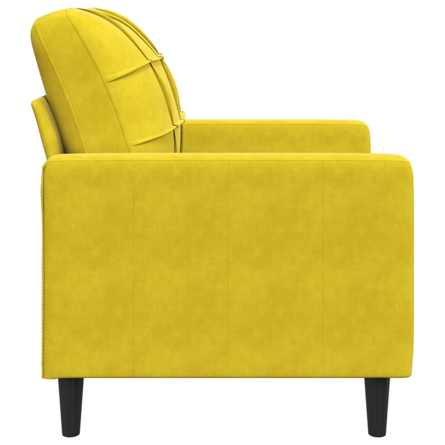 Fauteuil 60 cm fluweel geel