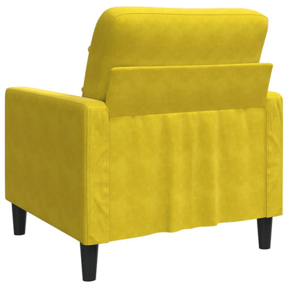 Fauteuil 60 cm fluweel geel