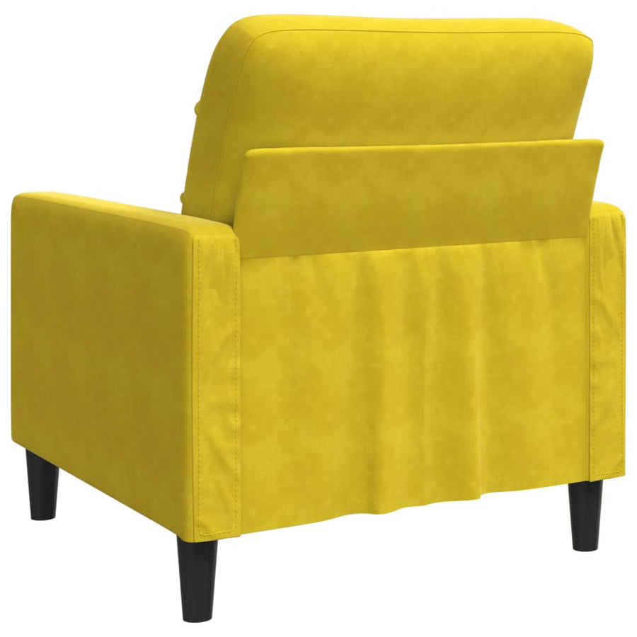 Fauteuil 60 cm fluweel geel