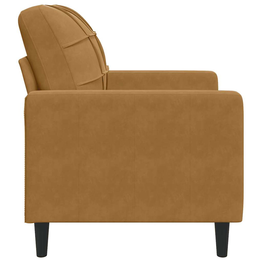 Fauteuil 60 cm fluweel bruin
