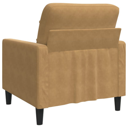 Fauteuil 60 cm fluweel bruin