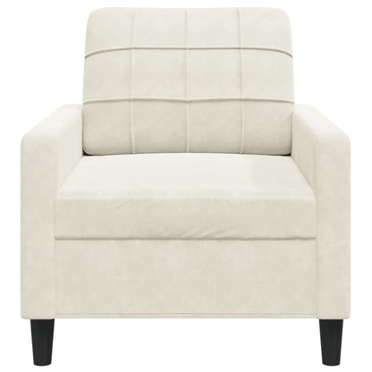 Fauteuil 60 cm fluweel crèmekleurig