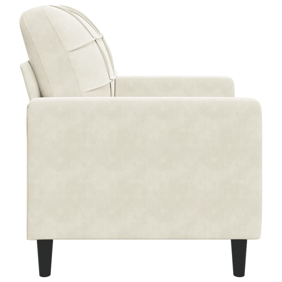 Fauteuil 60 cm fluweel crèmekleurig
