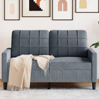 Two-seater sofa 120 cm velvet dark grey