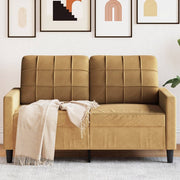 Tweezitsbank 120 cm fluweel bruin
