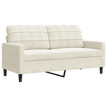 Tweezitsbank 140 cm fluweel crèmekleurig