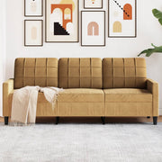 Driezitsbank 197x77x80 cm fluweel bruin