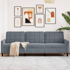 Three-seater sofa 210 cm velvet dark grey