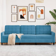 Three-seater sofa 210 cm velvet blue