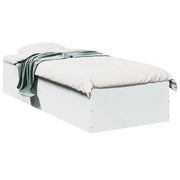 Bedframe 75x190 cm bewerkt hout wit