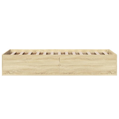Bedframe bewerkt hout sonoma eikenkleurig 75x190 cm