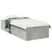 Bedframe bewerkt hout 75x190 cm betongrijs