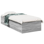Bedframe 75x190 cm bewerkt hout grijs sonoma eiken