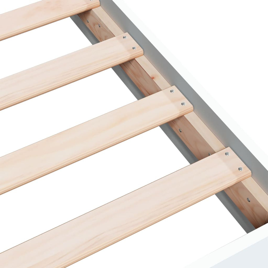 Bedframe bewerkt hout wit 180x200 cm
