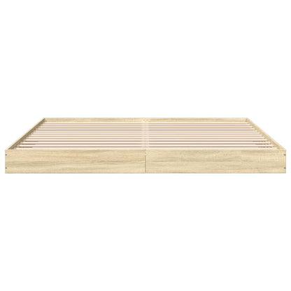 Bedframe bewerkt hout sonoma eikenkleurig 180x200 cm