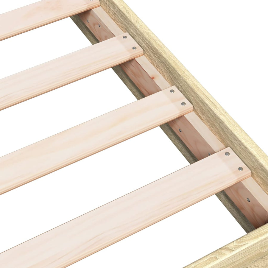 Bedframe bewerkt hout sonoma eikenkleurig 180x200 cm