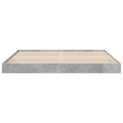 Bedframe bewerkt hout betongrijs 180x200 cm