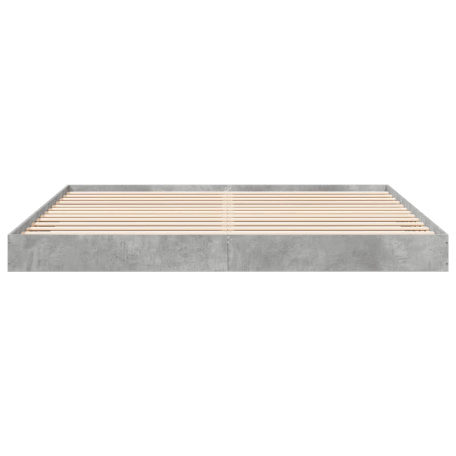 Bedframe bewerkt hout betongrijs 180x200 cm