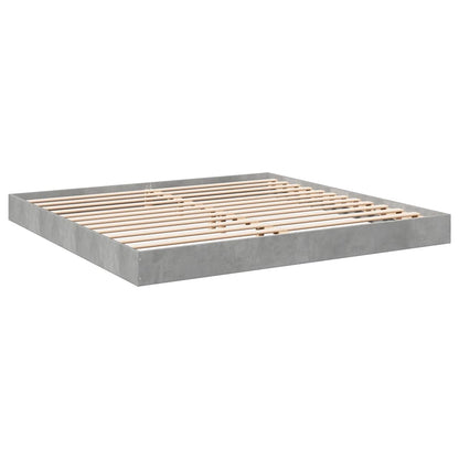 Bedframe bewerkt hout betongrijs 180x200 cm