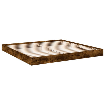 Bedframe bewerkt hout gerookt eikenkleurig 180x200 cm