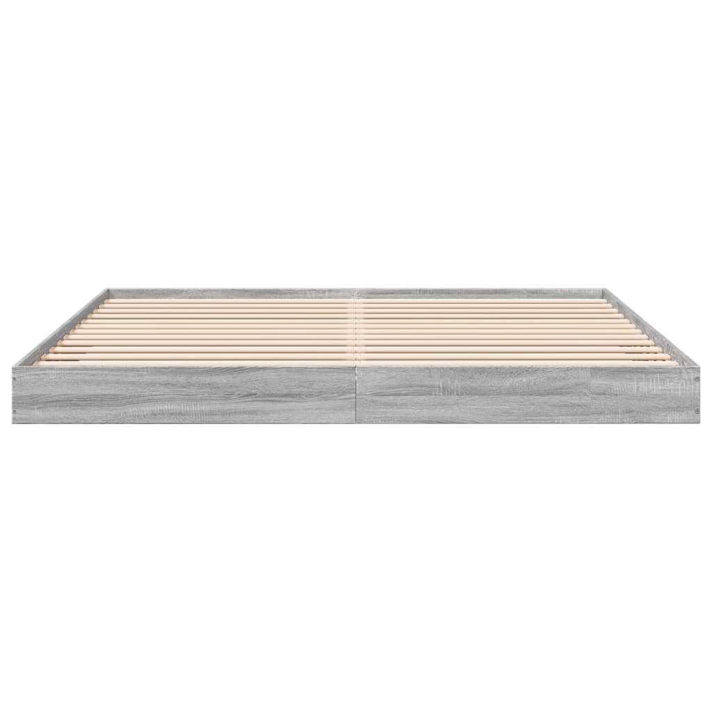 Bedframe bewerkt hout grijs sonoma eikenkleurig 180x200 cm
