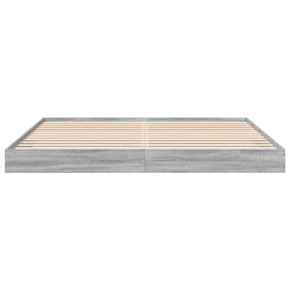 Bedframe bewerkt hout grijs sonoma eikenkleurig 180x200 cm