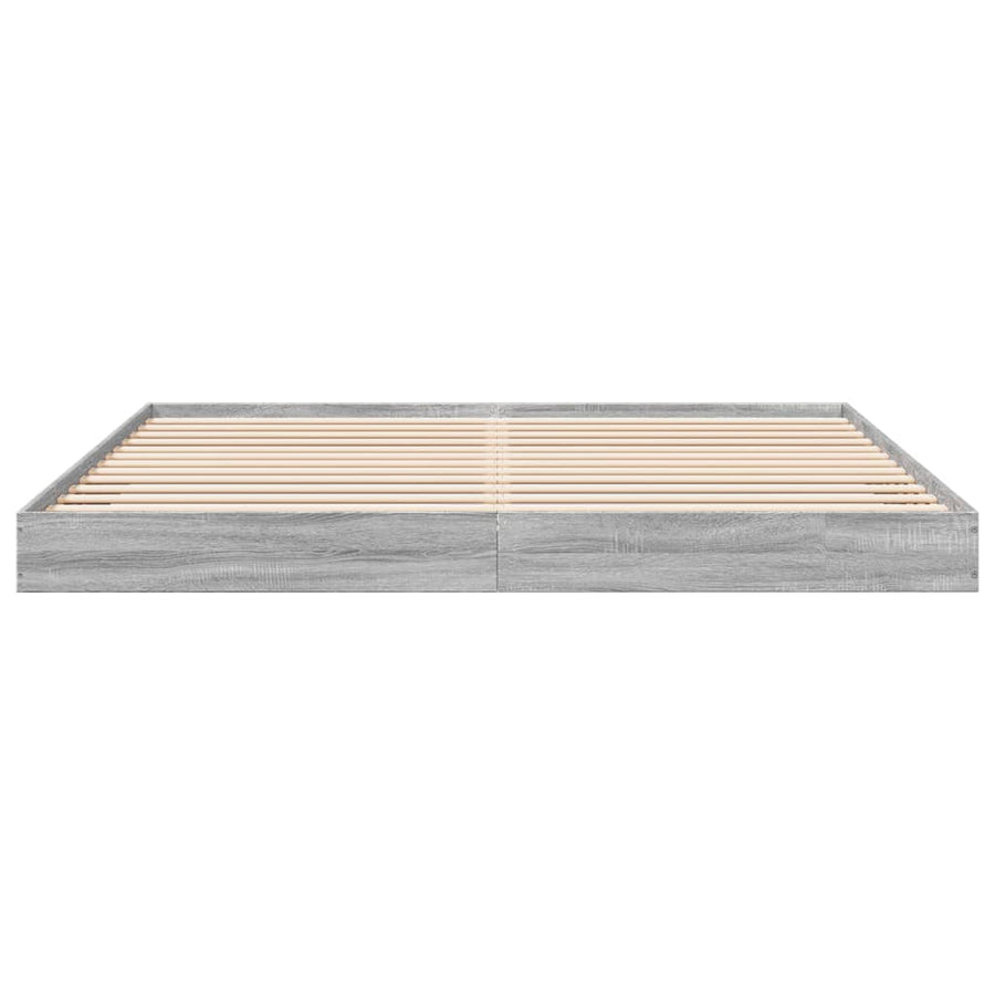 Bedframe bewerkt hout grijs sonoma eikenkleurig 180x200 cm