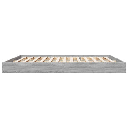 Bedframe bewerkt hout grijs sonoma eikenkleurig 180x200 cm