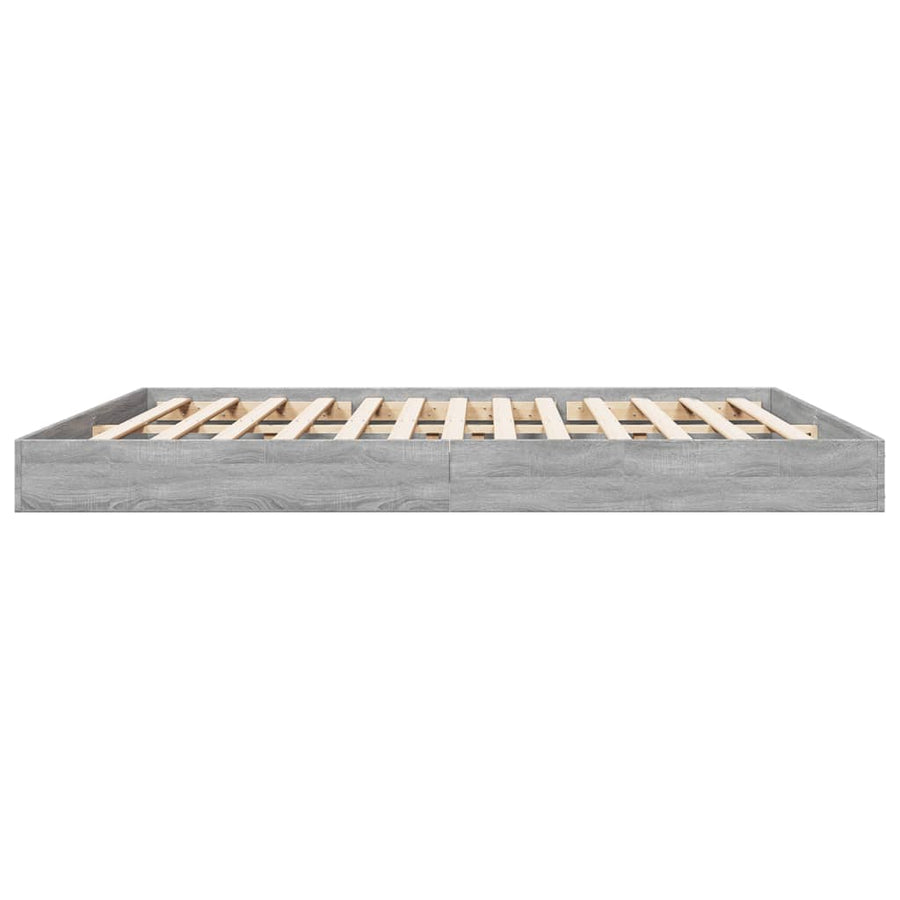 Bedframe bewerkt hout grijs sonoma eikenkleurig 180x200 cm