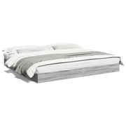 Bedframe 180x200 cm spaanplaat grijs