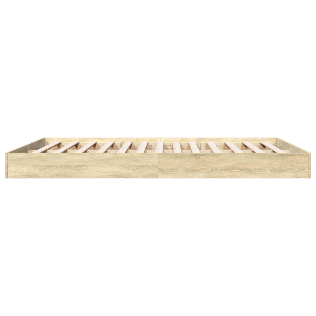 Bedframe bewerkt hout sonoma eikenkleurig 160x200 cm