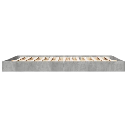 Bedframe bewerkt hout betongrijs 160x200 cm