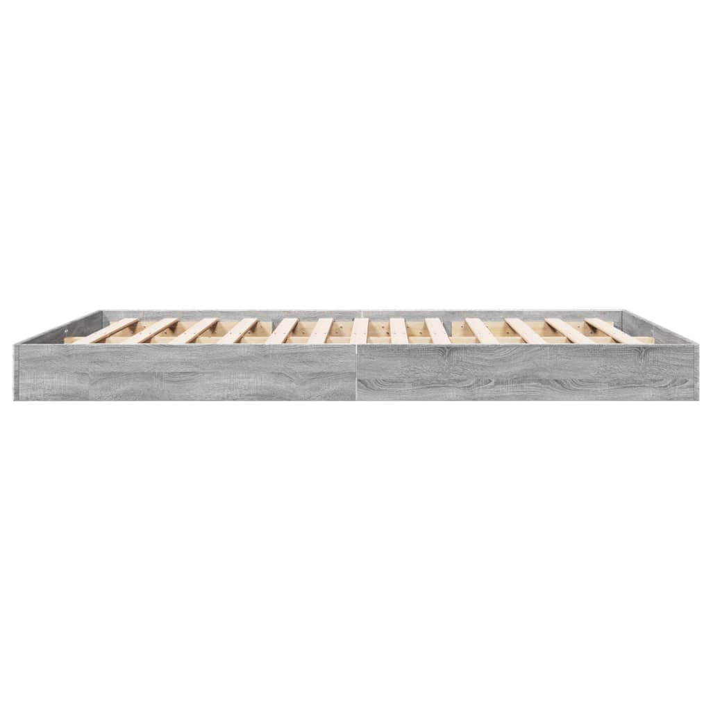 Bedframe bewerkt hout grijs sonoma eikenkleurig 160x200 cm