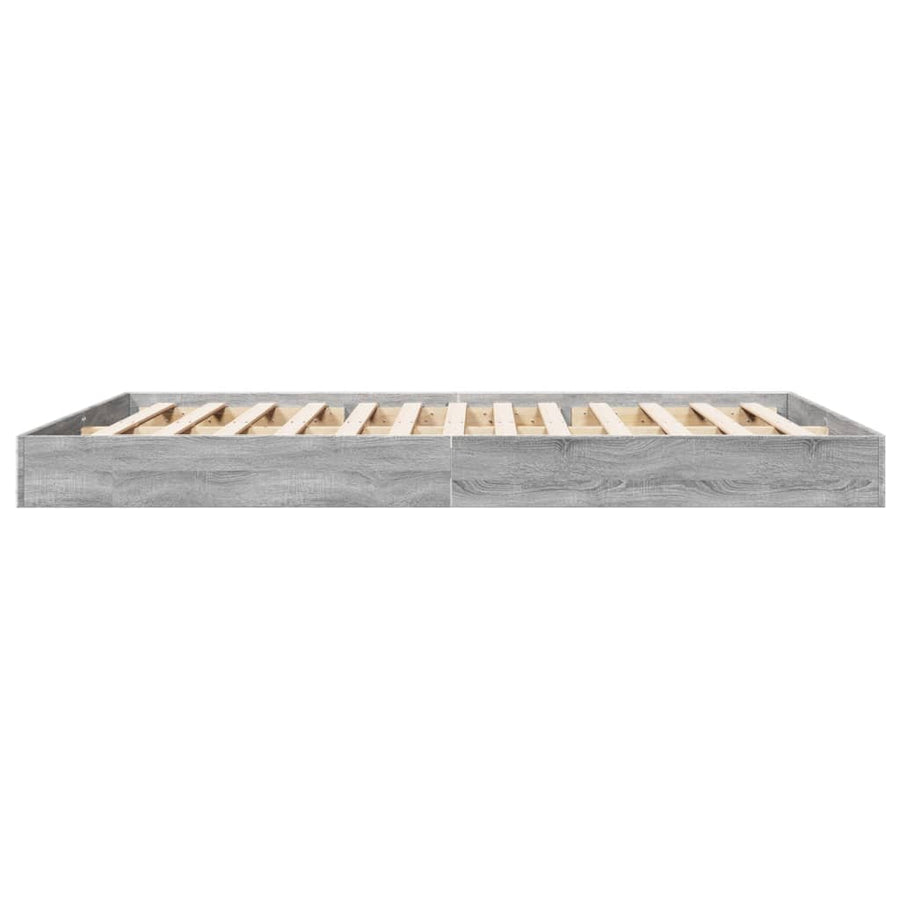 Bedframe bewerkt hout grijs sonoma eikenkleurig 160x200 cm