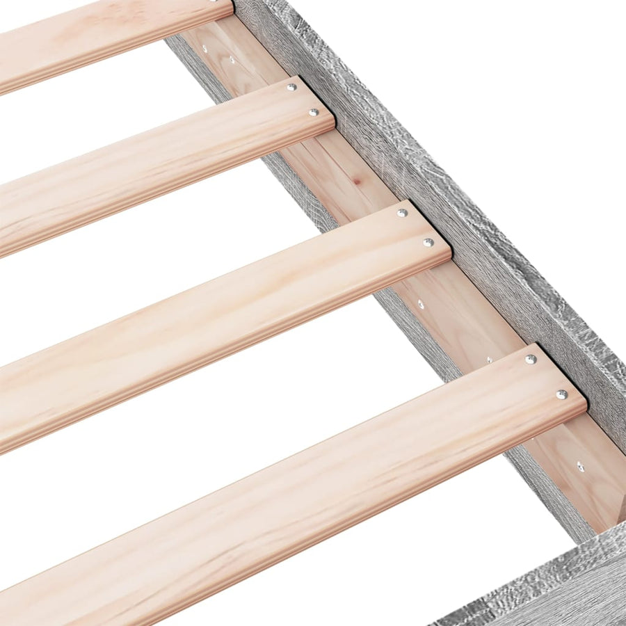 Bedframe bewerkt hout grijs sonoma eikenkleurig 160x200 cm