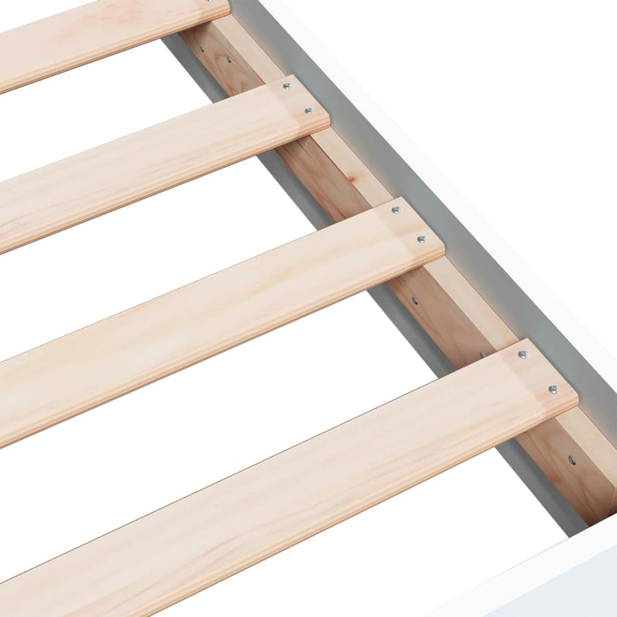 Bedframe bewerkt hout wit 150x200 cm