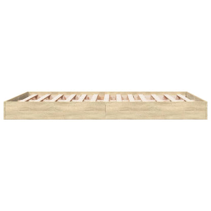 Bedframe bewerkt hout sonoma eikenkleurig 140x200 cm