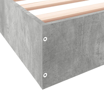 Bedframe Bewerkt Hout Betongrijs 140 x 200 cm 17 cm