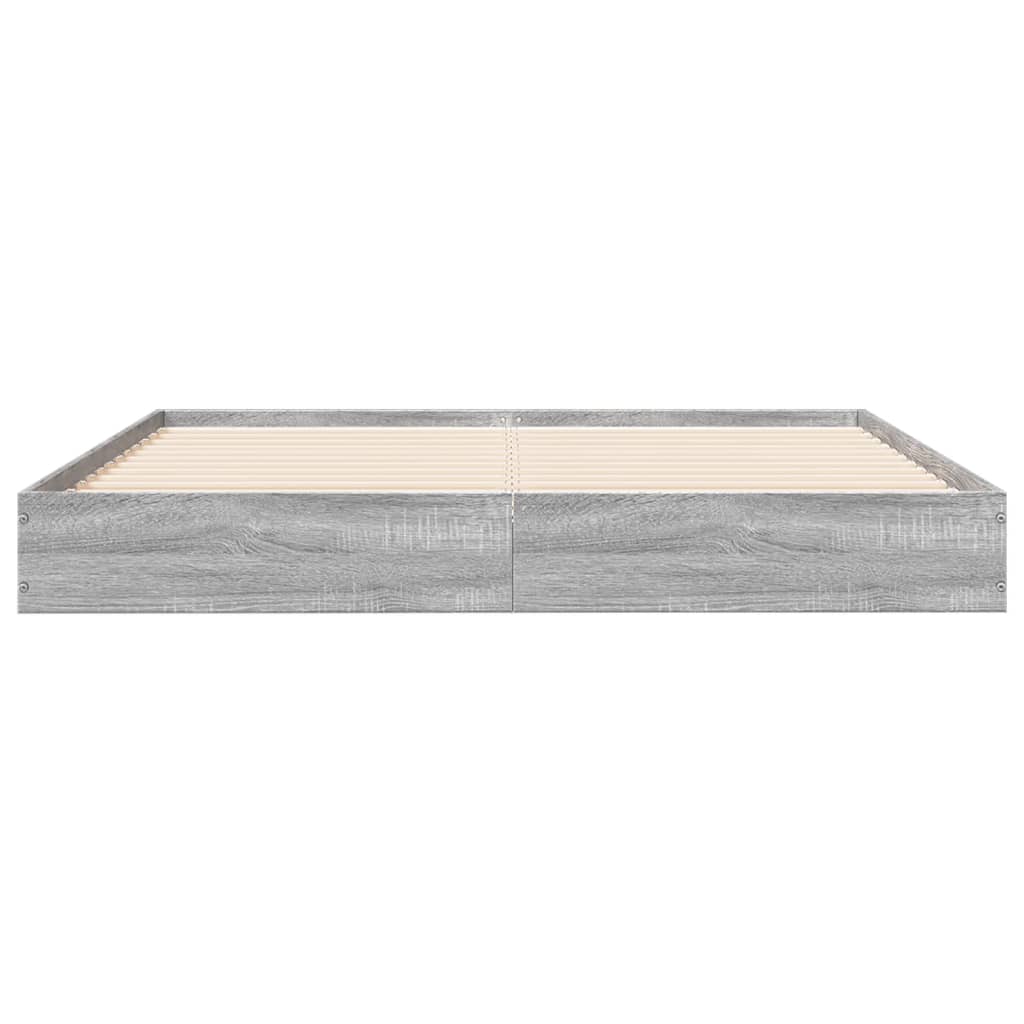 Bedframe bewerkt hout grijs sonoma eikenkleurig 140x200 cm