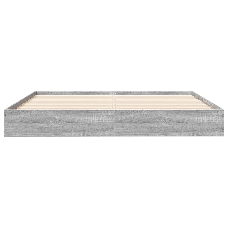 Bedframe bewerkt hout grijs sonoma eikenkleurig 140x200 cm
