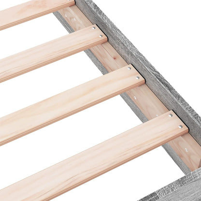 Bedframe bewerkt hout grijs sonoma eikenkleurig 100x200 cm