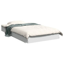 Bedframe Bewerkt Hout Wit 90 x 190 cm
