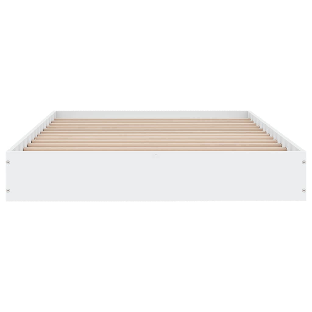 Bedframe Bewerkt Hout Wit 90 x 190 cm