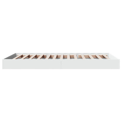 Bedframe Bewerkt Hout Wit 90 x 190 cm